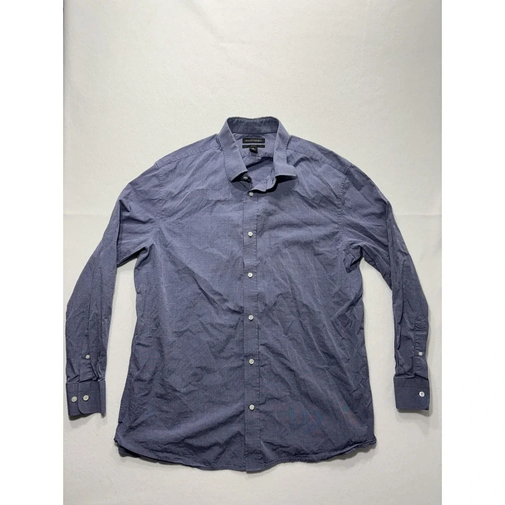 Banana Republic Dress Shirt Mens XL Blue Striped Long Sleeve Button Up Slim